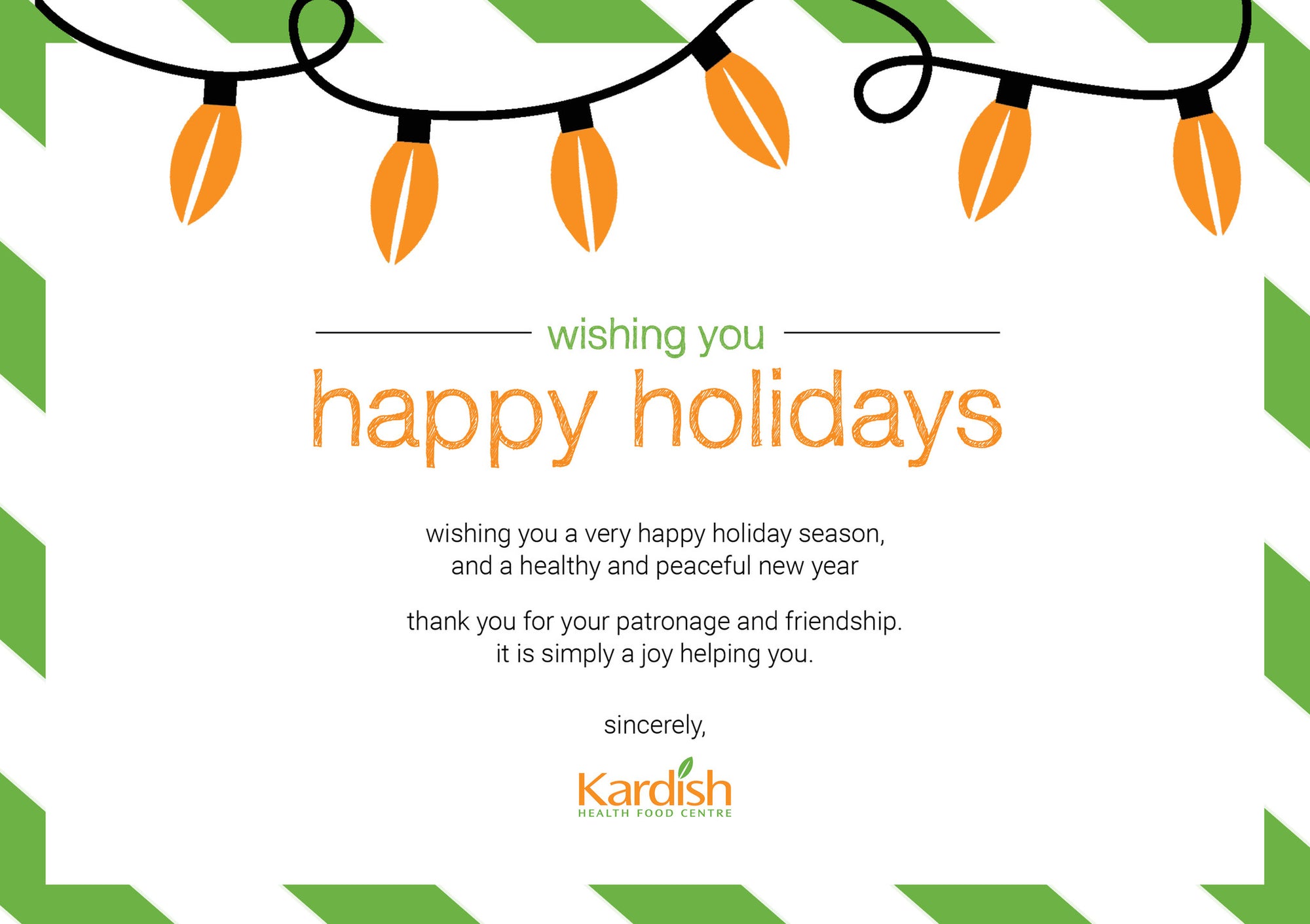 Happy Holidays From Kardish