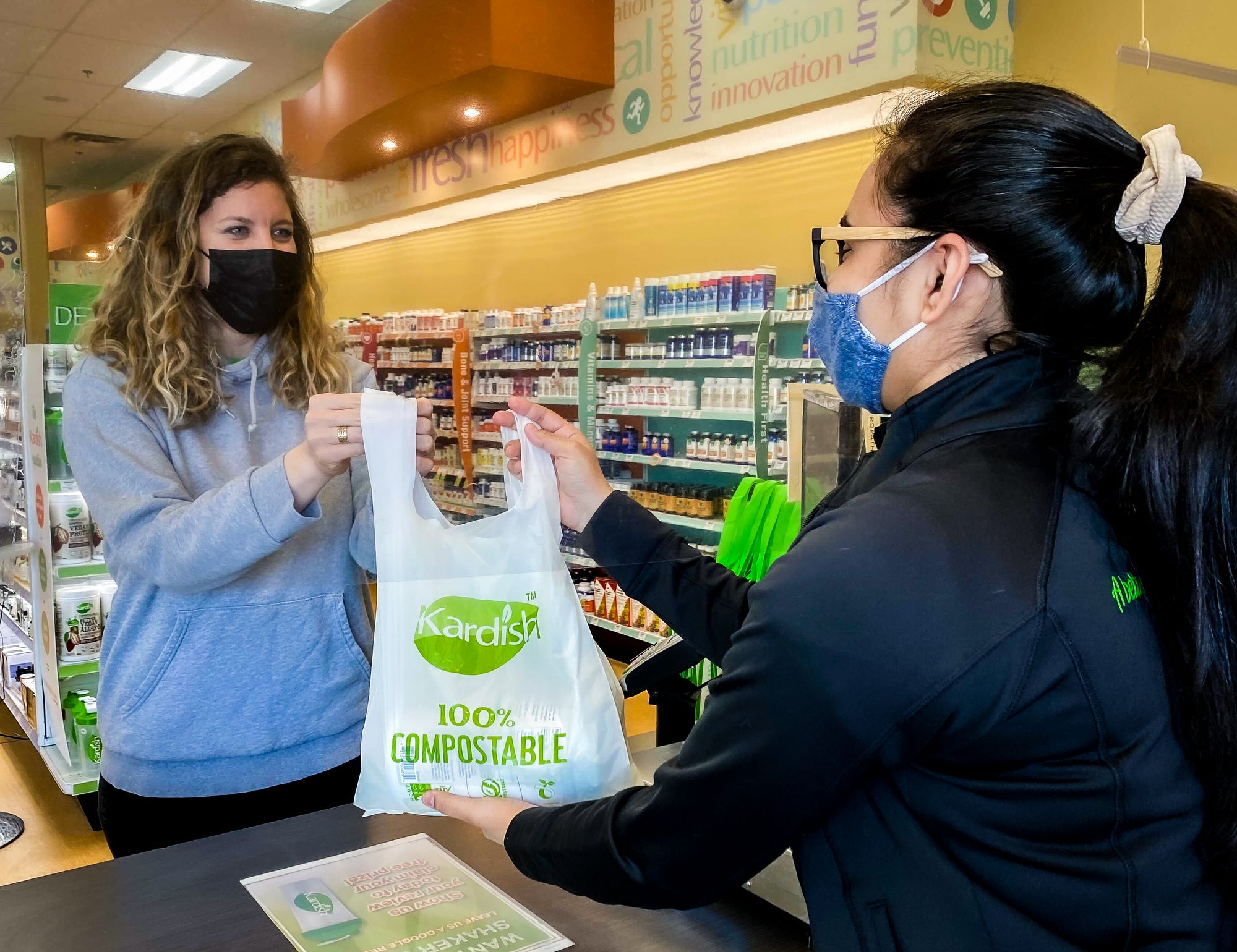 Kardish introduces 100% compostable bags, discontinues single-use plastic bags