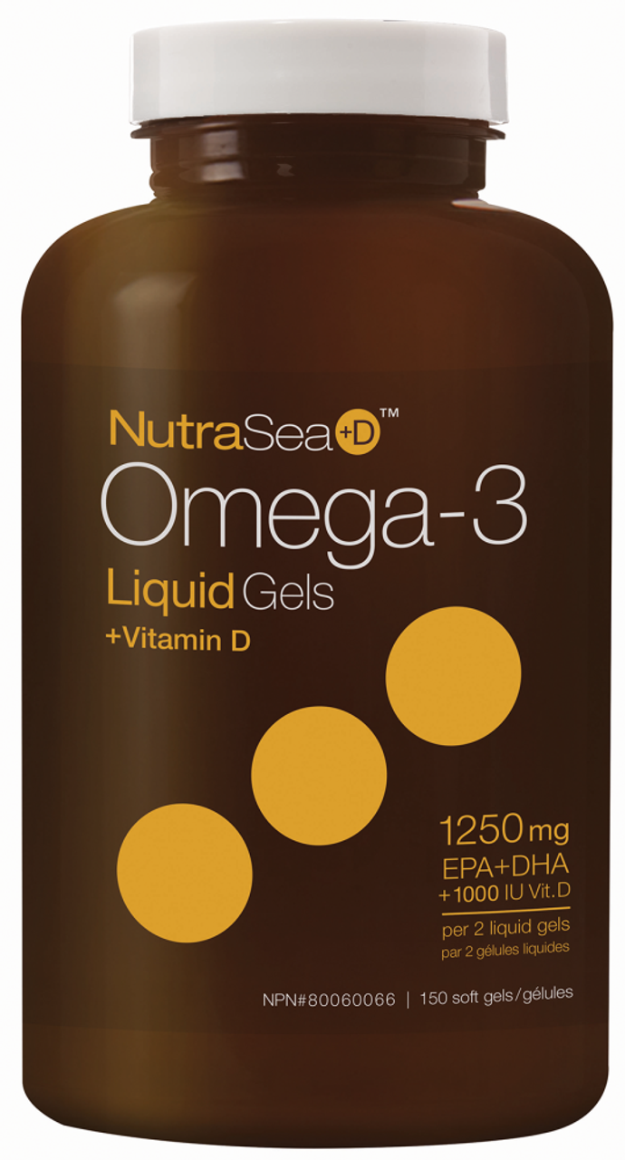 NutraSea Omega-3 +D Liquid Gels Mint 150sg