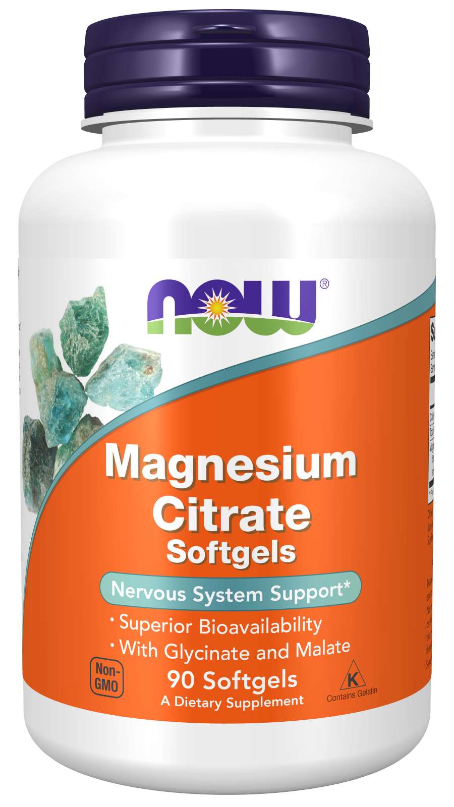 NOW Mag Citrate Gels 134mg 90sg