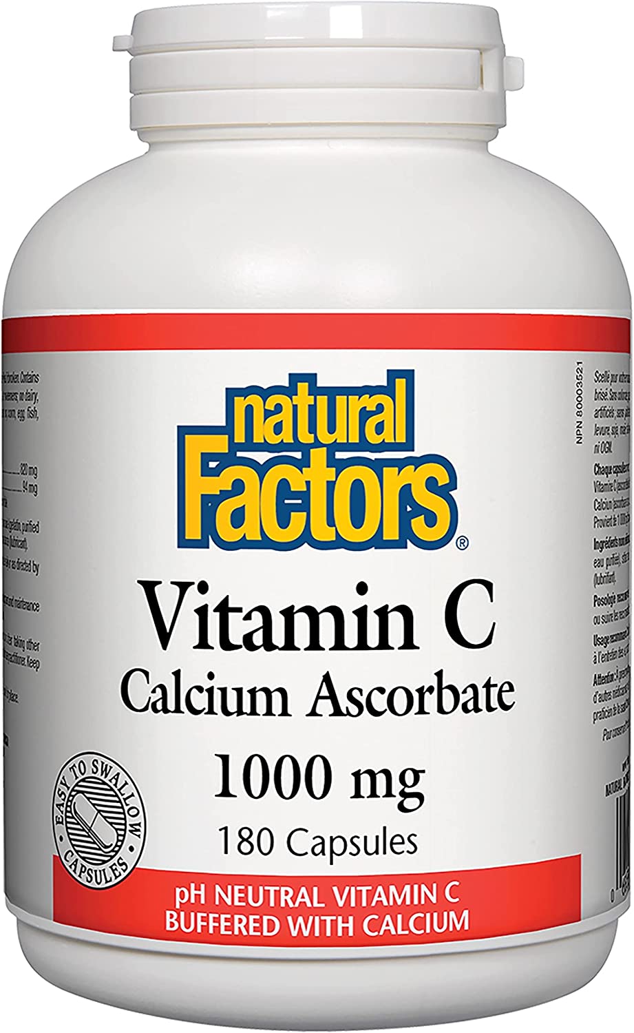 Natural Factors Calcium Ascorbate 180capsules