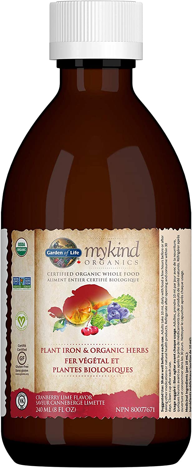 Garden of Life  Mykind Plant Iron &amp; Organic Herbs  240ml