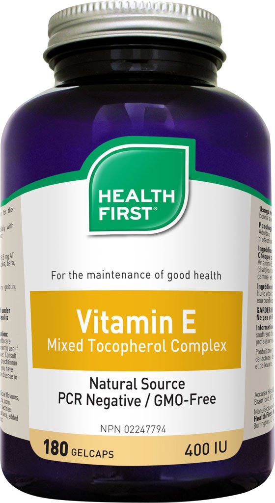 Health First  Vitamin E 400 IU Mixed Tocopherol 180cap