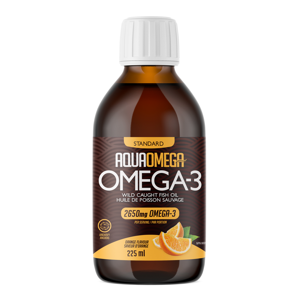 AquaOmega Omega-3 Fish Oil Orange 225ml