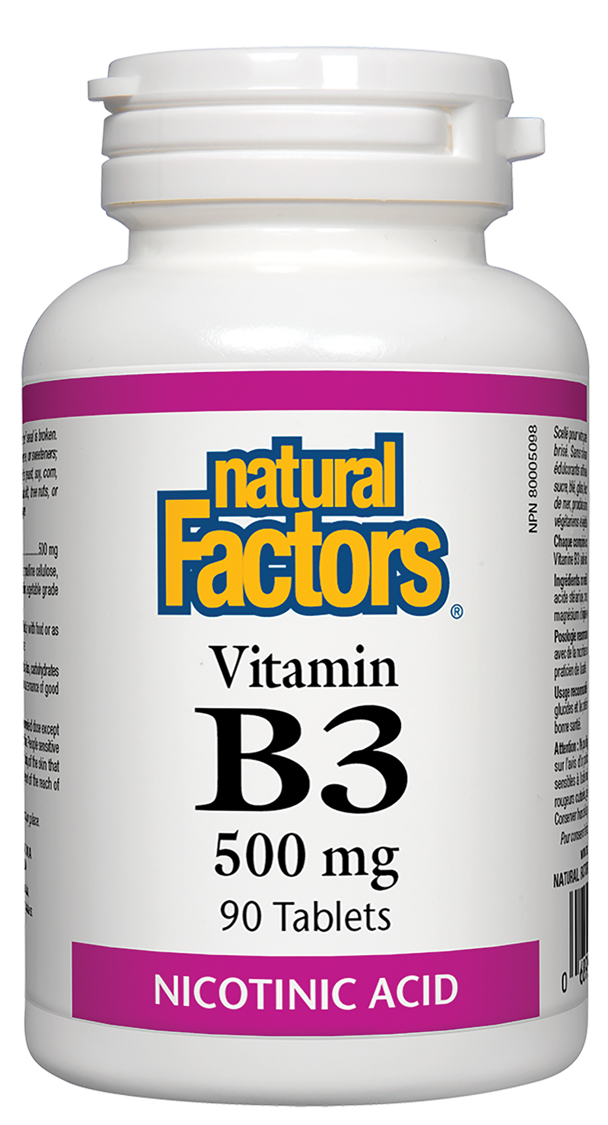 Natural Factors B-3 NIACIN 500MG 90tabs