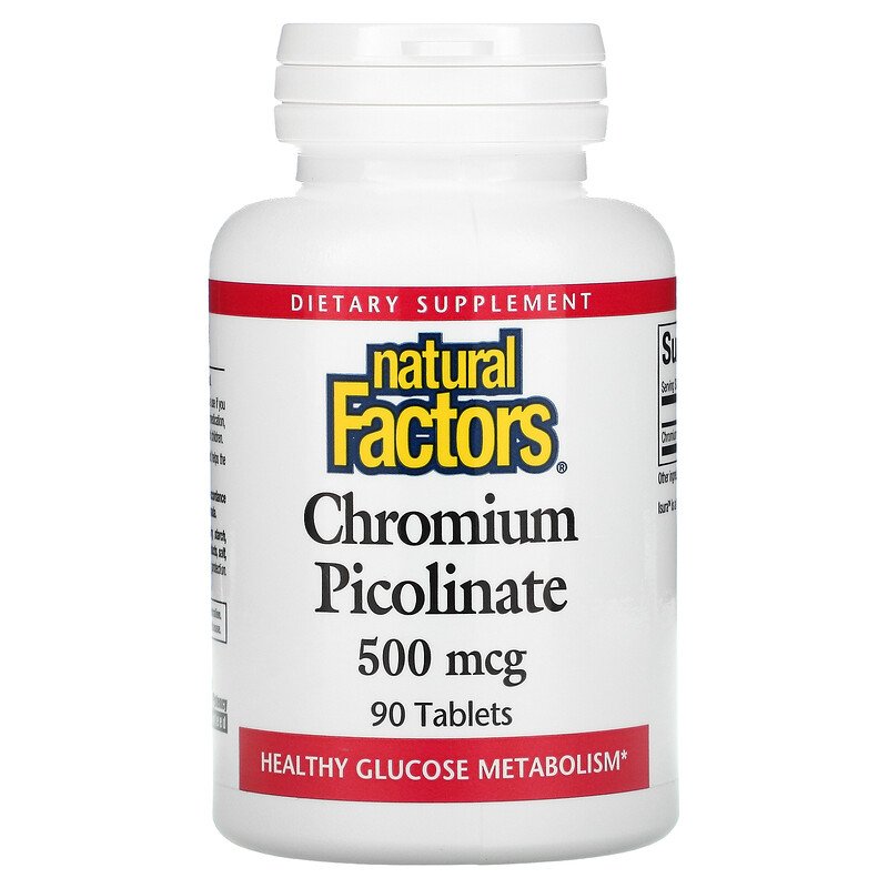 Natural Factors Chromium Picolinate 500mcg 90tabs