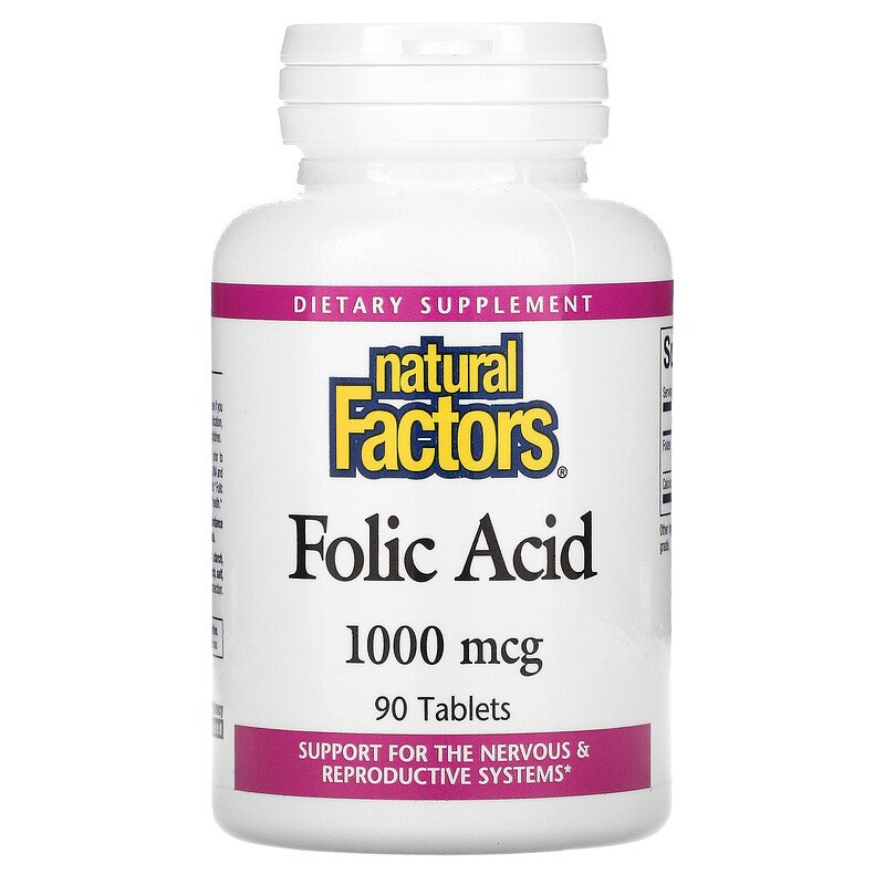 Natural Factors Folic Acid 1mg 90tabs