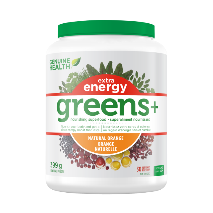 Genuine Health Greens+ Extra Energy Orange 399g