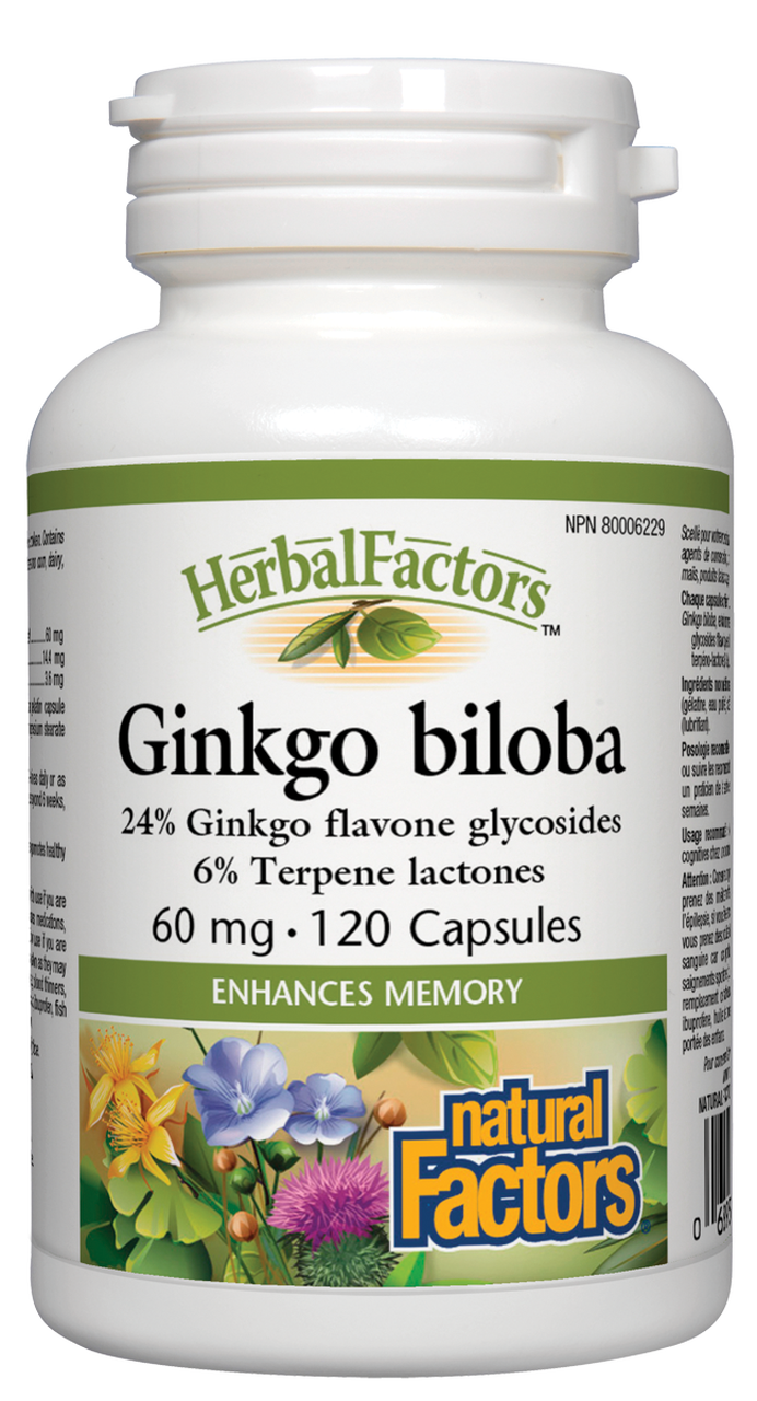 Natural Factors Ginkgo Biloba 60mg 120caps