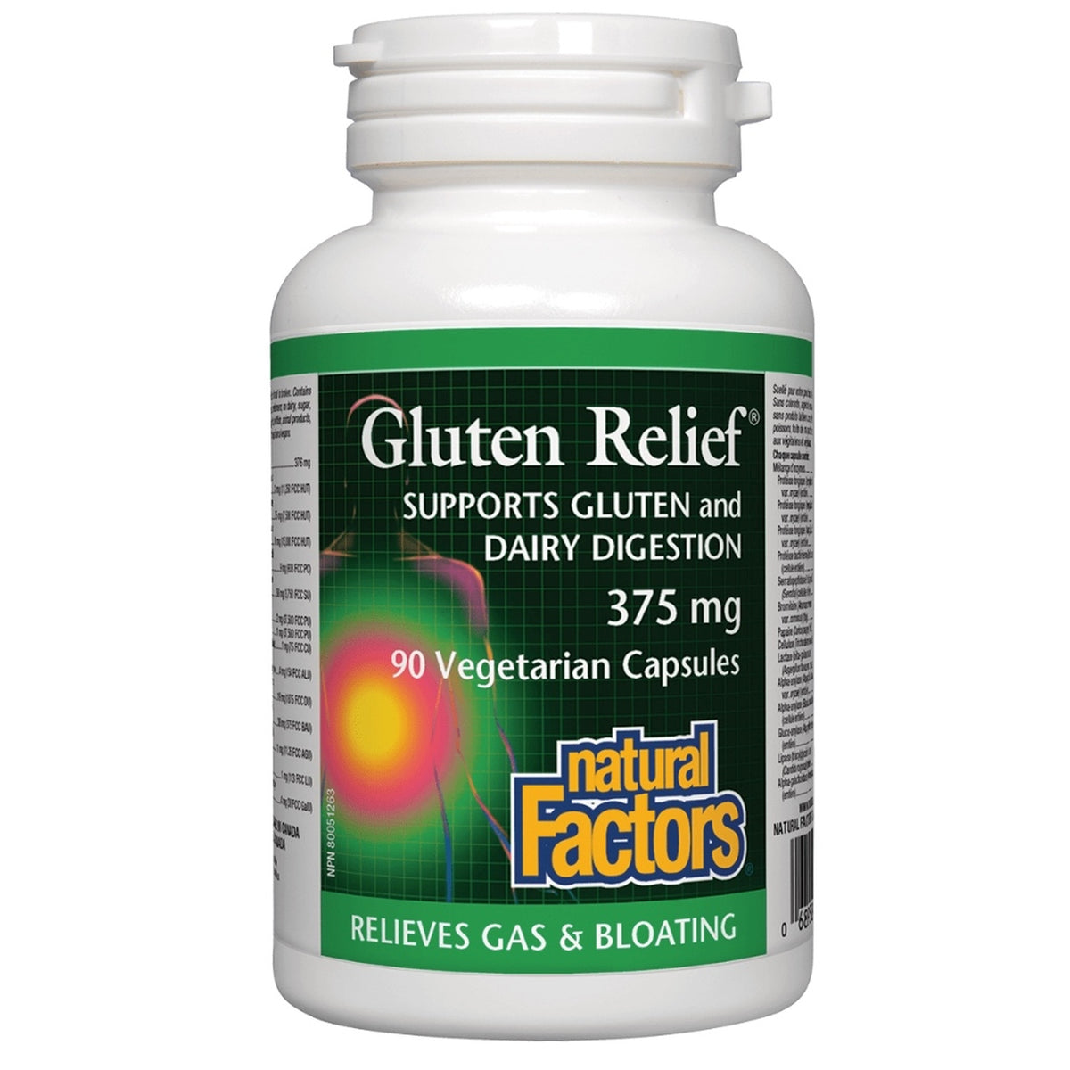 Natural Factors Gluten Relief 375mg 90capsules