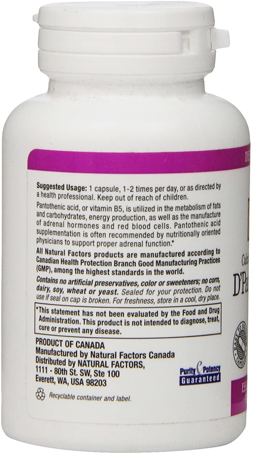 Natural Factors PANTOTHENIC ACID 250MG 90caps