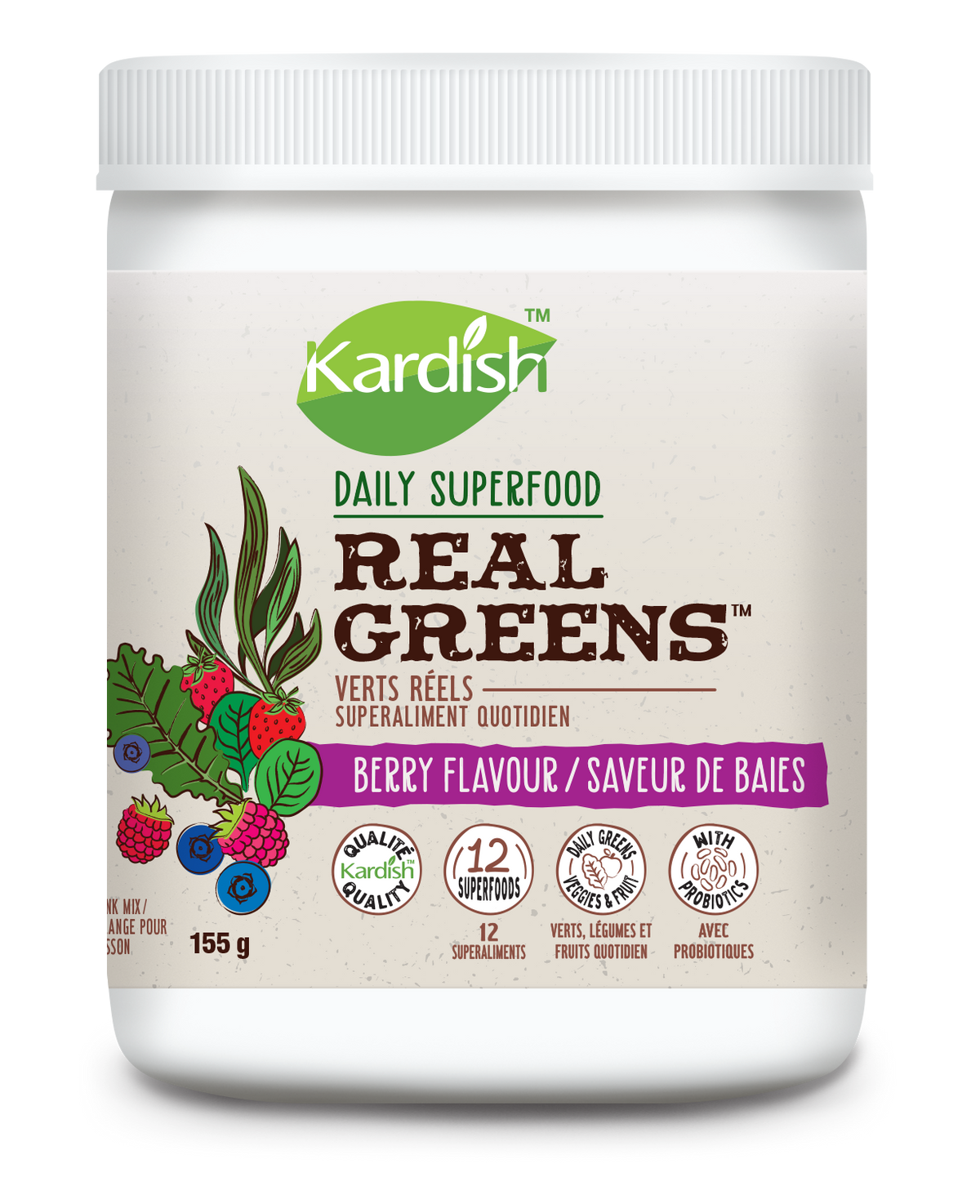 Kardish Real Greens Berry 155g