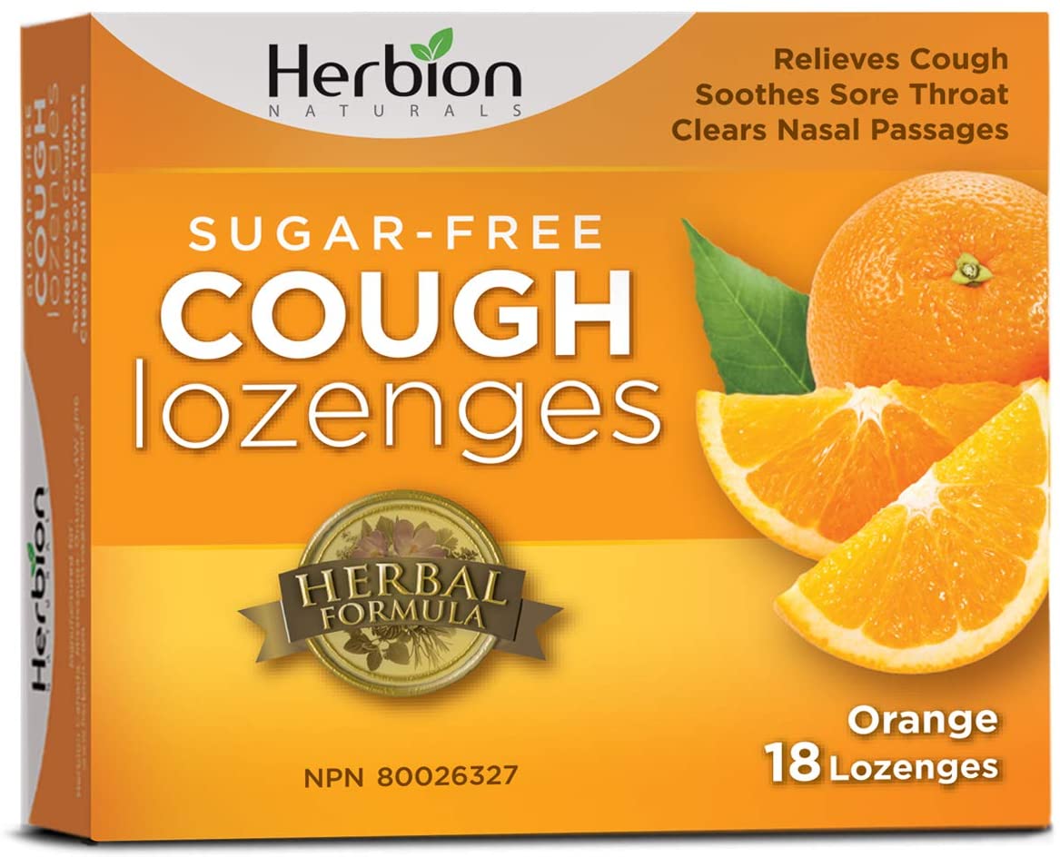 Herbion Canada Sugar Free Cough Lozenges Orange 18loz