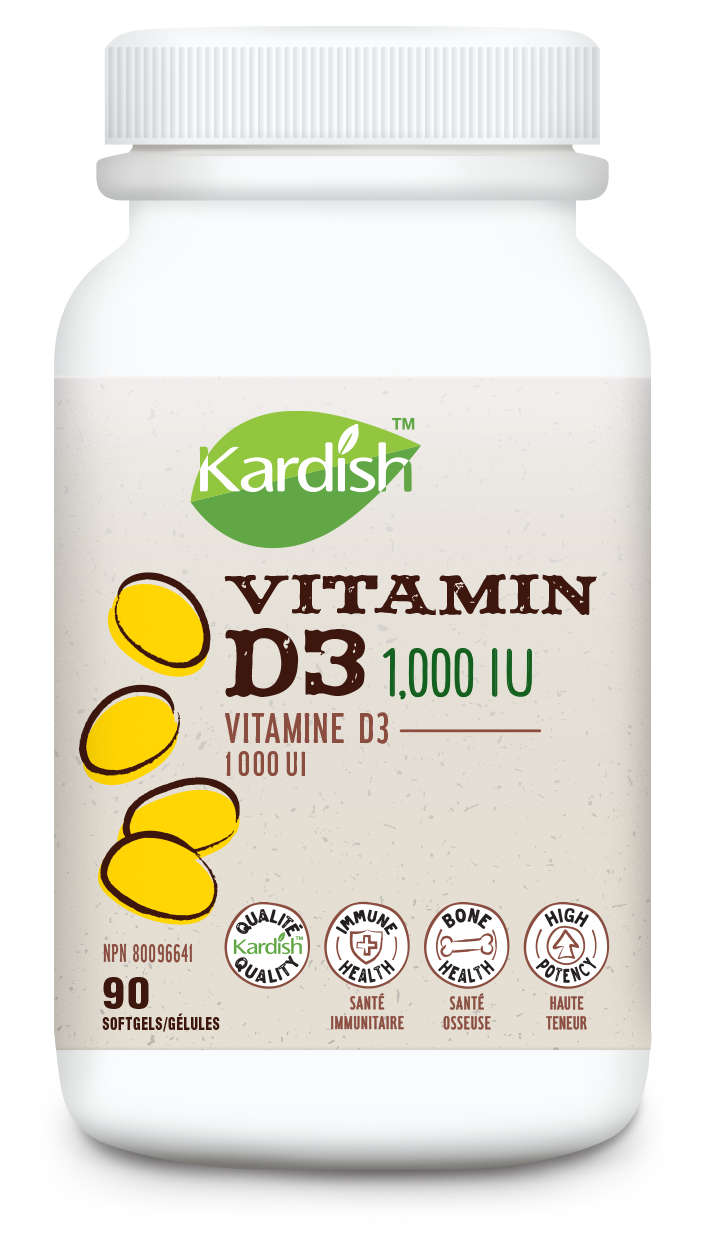 Kardish Vitamin D3 1000IU 90 softgel