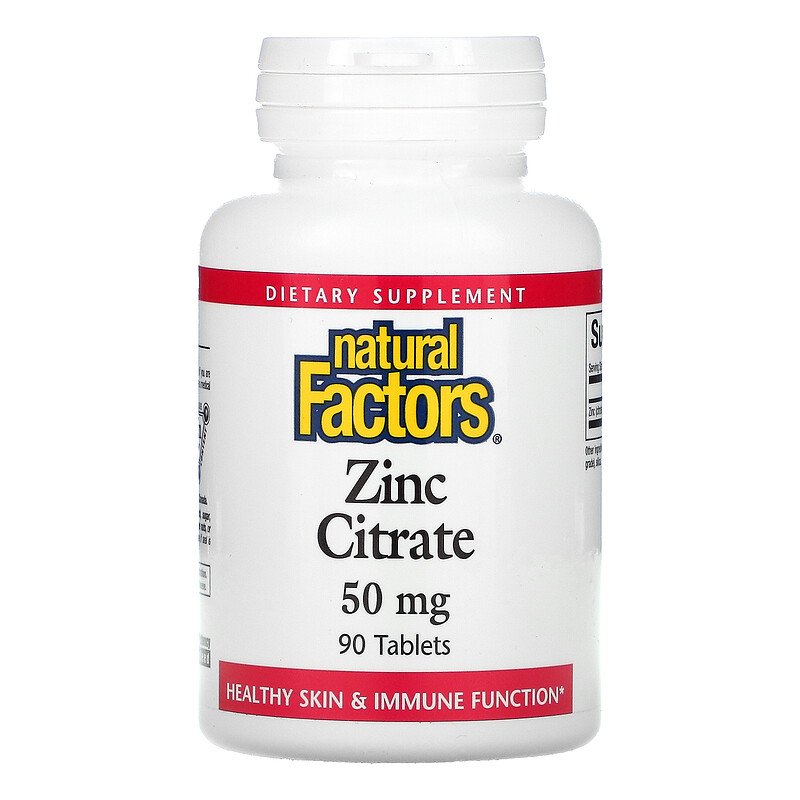 Natural Factors Zinc Citrate 50mg 90tabs