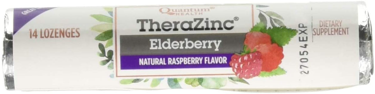 Quantum Zinc Elderberry Raspberry Lozenges 14ct