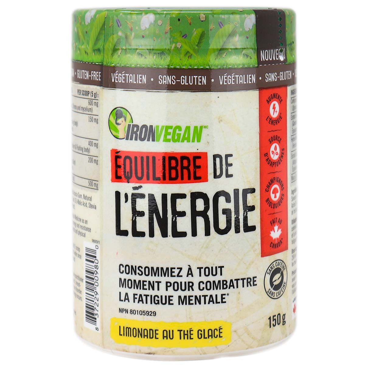 Iron Vegan Balanced Energy - Iced Tea Lemon 150g